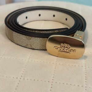 Coach Gold Buckle Belt